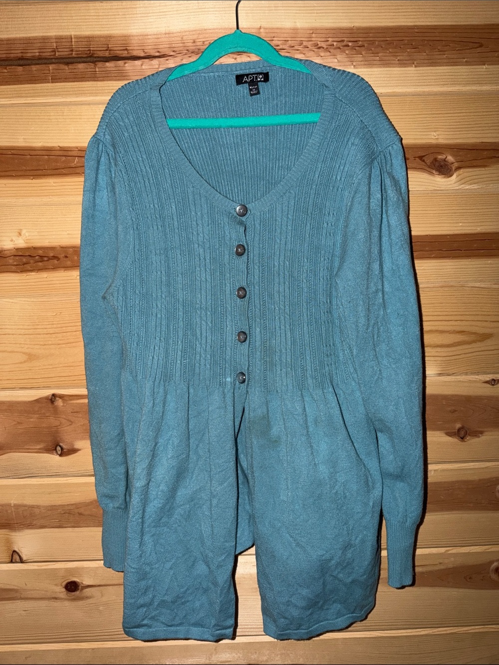 Apt. 9 Teal Button-Front Knit Cardigan